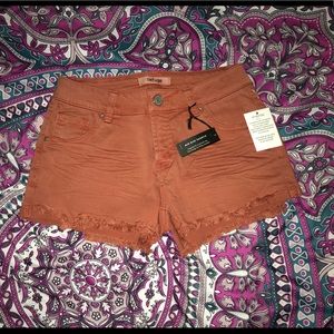 NWOT Charlotte Russe Refuge Orange Shorts